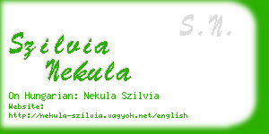 szilvia nekula business card